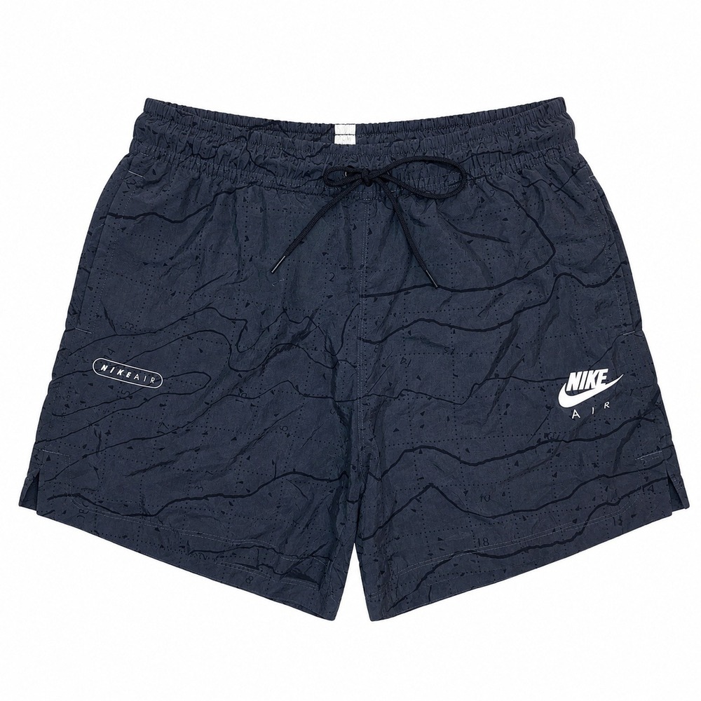 Nike Shorts Mens Large Air Land Woven Grey Topographic Map Athletic Gym Training
